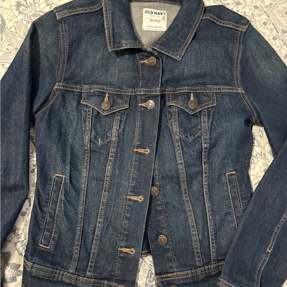 Old Navy Dark Blue Jean Jacket for Women